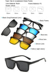 5 in 1 Magnetic Clip-on Polarized Sunglasses