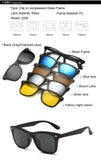 5 in 1 Magnetic Clip-on Polarized Sunglasses