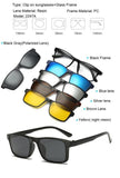 5 in 1 Magnetic Clip-on Polarized Sunglasses
