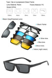 5 in 1 Magnetic Clip-on Polarized Sunglasses