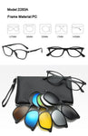 5 in 1 Magnetic Clip-on Polarized Sunglasses