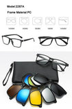 5 in 1 Magnetic Clip-on Polarized Sunglasses