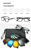 5 in 1 Magnetic Clip-on Polarized Sunglasses