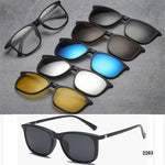 5 in 1 Magnetic Clip-on Polarized Sunglasses