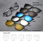 5 in 1 Magnetic Clip-on Polarized Sunglasses