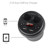Cup Style Car Charger USB Car Charger & Dual Cigarette Lighter - Indigo-Temple