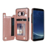 KISSCASE Card Slot Case For Samsung Galaxy S9 S8 S10 Plus S10e Holder Cases For Samsung S7 Edge Note 8 9 10 Plus Leather Cover