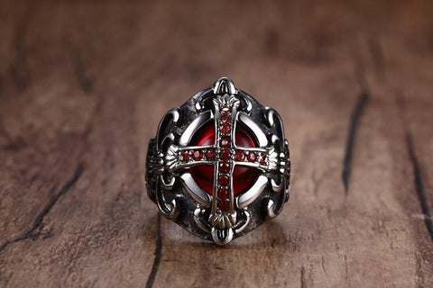 "The End Time" Cross Rings - Indigo-Temple