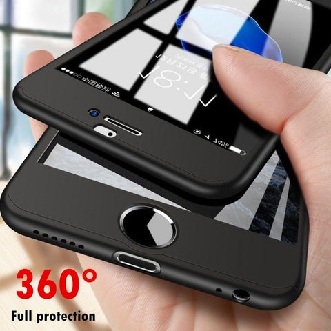 360 Degrees Full Protection iPhone Case With Protective Glass