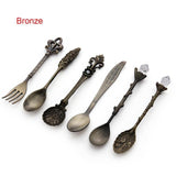 Vintage Royal Style Dessert Spoons & Forks 6pcs Set