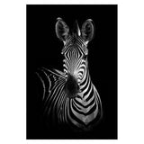 BLACK & WHITE AFRICAN ANIMAL CANVAS PAINTING