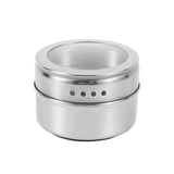 MagneticSpice™ Stainless Steel Spice Jar Set With Magnetic Base