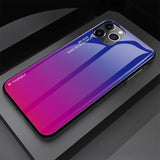 Gradient Tempered Glass Smartphone Case for iPhone & Samsung