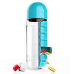 Water Bottle & Pill Box Organizer - Indigo-Temple