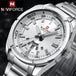 Luxury  Stainless Steel Army Wrist Watch - Indigo-Temple