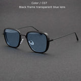 Vintage Square Metal Frame Sunglasses UV400