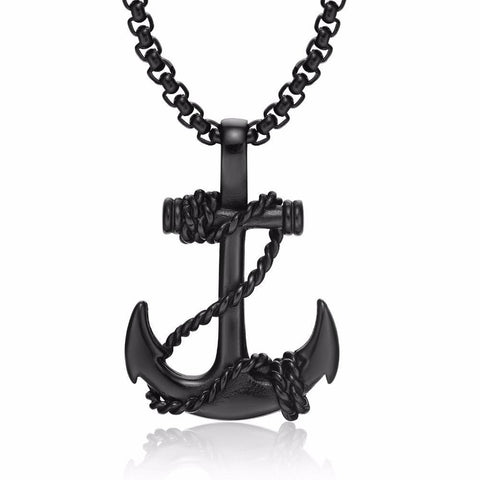 Bexx - Anchor Pendant  black/gold/white - Indigo-Temple