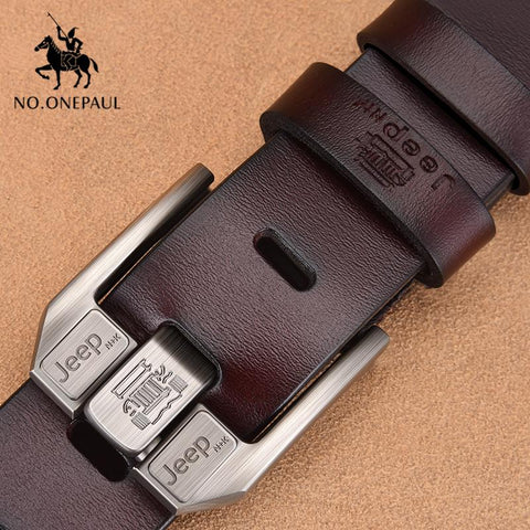 NO.ONEPAUL Jeep Genuine Leather Belt For Men