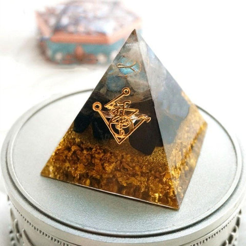 OrgonitePower™  Obsidian Orgonite Pyramid