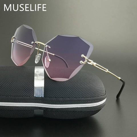 MUSELIFE™ Rimless Crystal Sunglasses For Women