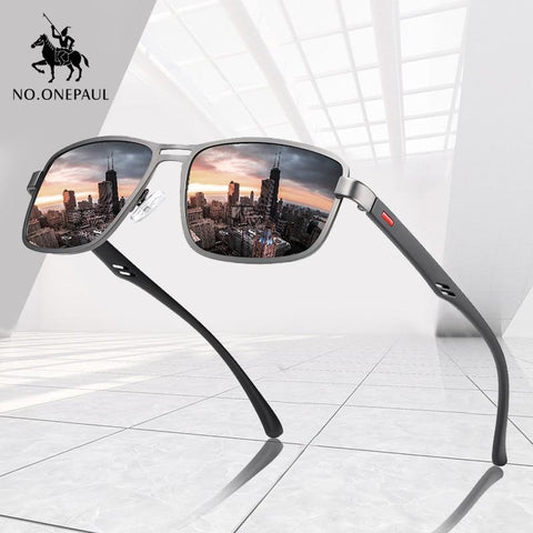 NO.ONEPAUL™ Metal Squared Frame Polarized Sunglasses for Men