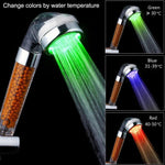 Ionic ™ Mineral Filtered LED Temperature Light Changing Spa Showerhead