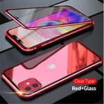 360 Degrees Tempered-Glass Magnetic Phone Case for iPhone