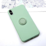 Ring Holder Silicone Case For iPhone