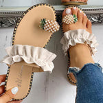 TropicalCharm™ Pineapple Pearl Sandals For Women