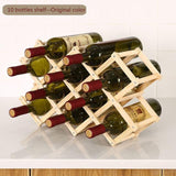 Collapsible Wooden 3-10 Bottles Wine Rack