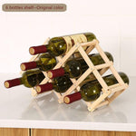 Collapsible Wooden 3-10 Bottles Wine Rack