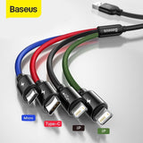 Baseus 4 in 1 USB Cable iPhone, Type C, Micro