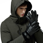 Genuine Leather  Winter Fur Gloves For Women