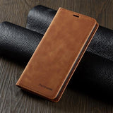 Leather Flip Case For Samsung Phones