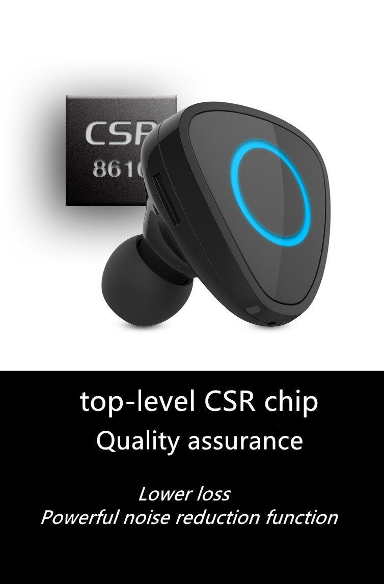 Car Bluetooth intelligent  In-Ear Earphones safety + USB charger - Indigo-Temple