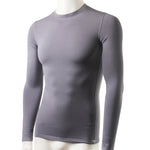 Men Plush Base Layer Long Sleeve Thermal T Shirt - Indigo-Temple