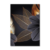 Black & Golden Leaves Canvas