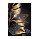 Black & Golden Leaves Canvas