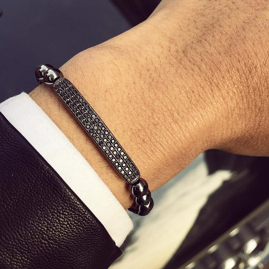 Zircon -  beads Bracelets - Indigo-Temple