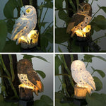 Solar Powered Waterproof Garden Owl LED Lamp