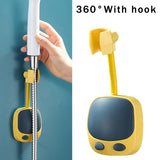 Punch-Free Adjustable Shower Bracket with Hooks