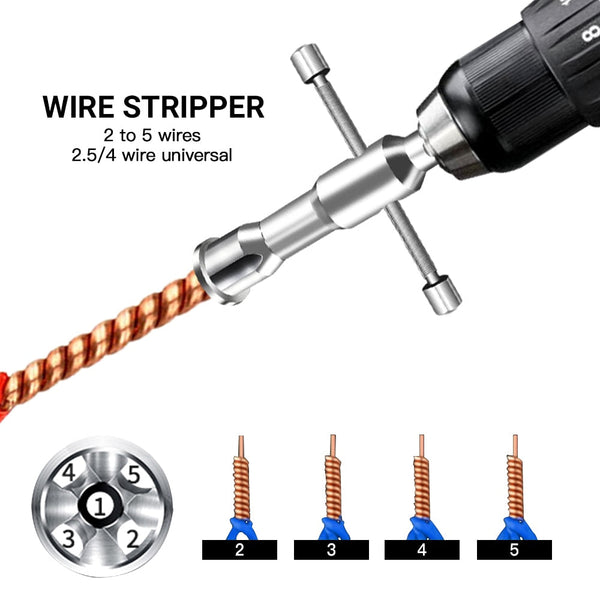 AutomaticWireStripping&TwistingDrillConnector