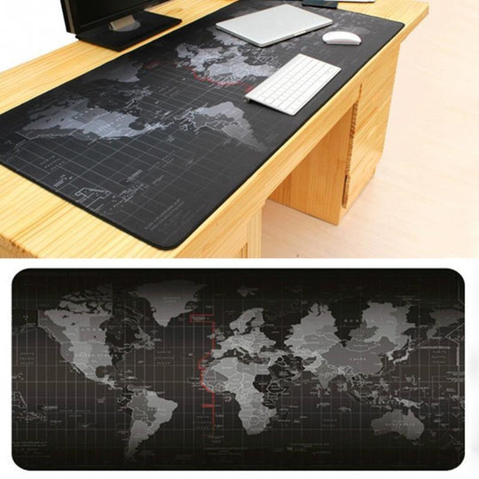 World Map Super Large Mouse Pad - Indigo-Temple