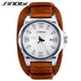 Luxury Leather Military Watch - Indigo-Temple