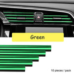 Stylish Car AC Vent Decor Strips (10 pcs)
