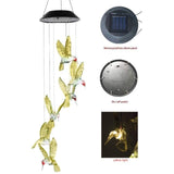 Solar LED Lights Hummingbird Wind Chimes