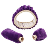 Warm Plush Car Steering Wheel Cover Set