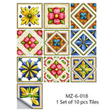 Portuguese Tiles Azulejo Decorative Stickers (10pcs)