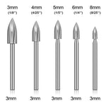 Wood Carving & Engraving HSS Drill Bit Set (5pc)