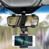Car Rearview Mirror Rotatable Phone Mount